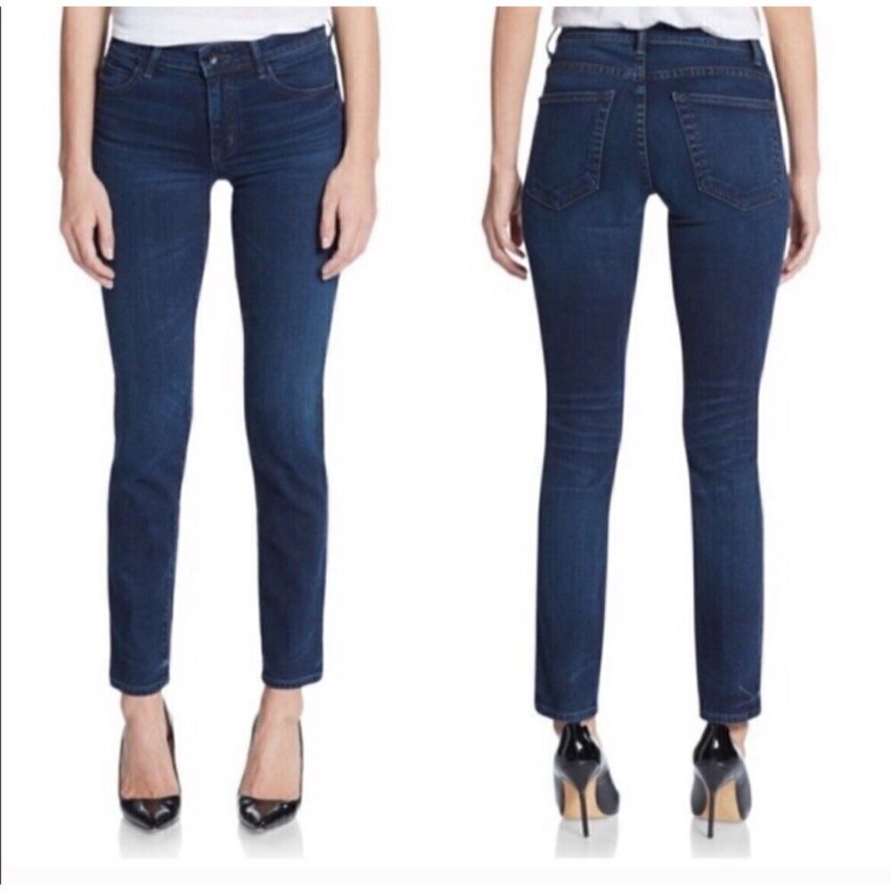 Helmut Lang Skinny Jeans Size 24 Blue Medium Wash 5-Pocket NEW